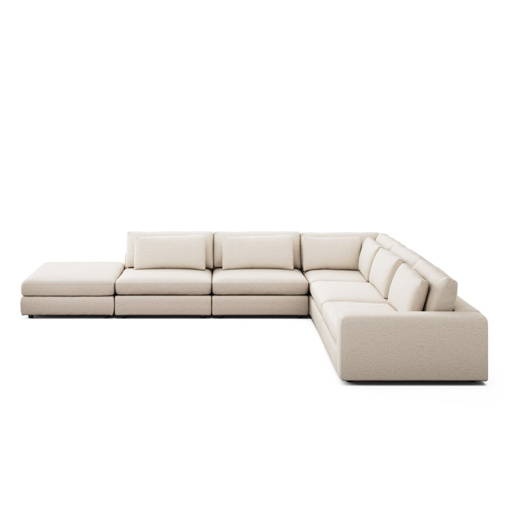 Bloor 5-Piece Sectional - Crypton Nomad Snow - Raf Sofa W/ Ottoman - 102783-024_1