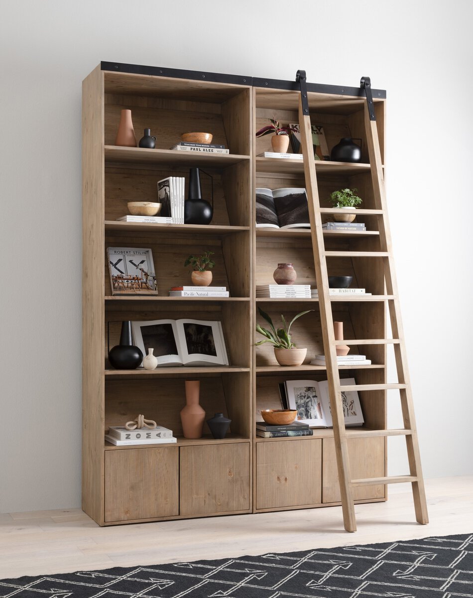 Bane Double Bookshelf w/ Ladder