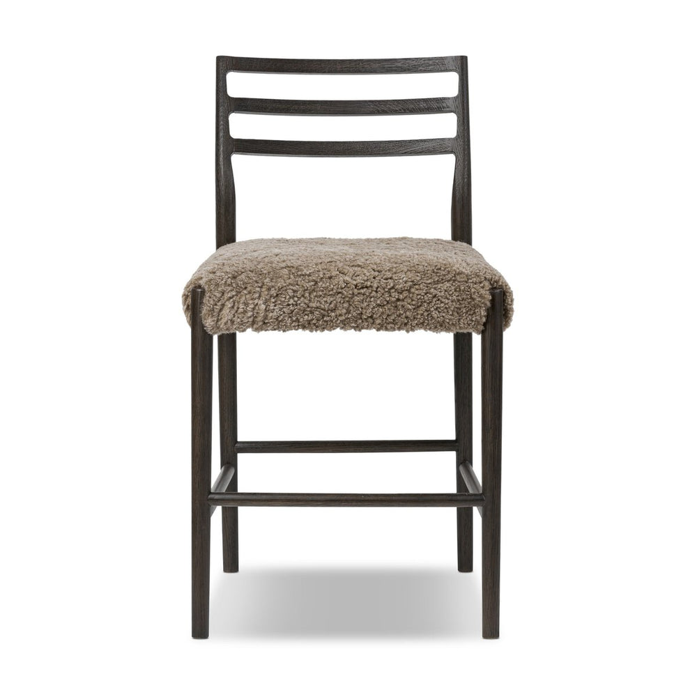Glenmore Bar + Counter Stool - Taupe Shearling - Counter - Light Carbon - 226032-035_1