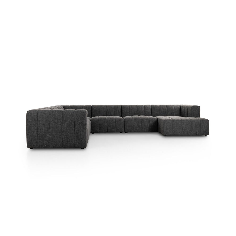 Langham Channeled 6-Piece Sectional - Right Chaise - Saxon Charcoal - 227473-005_1