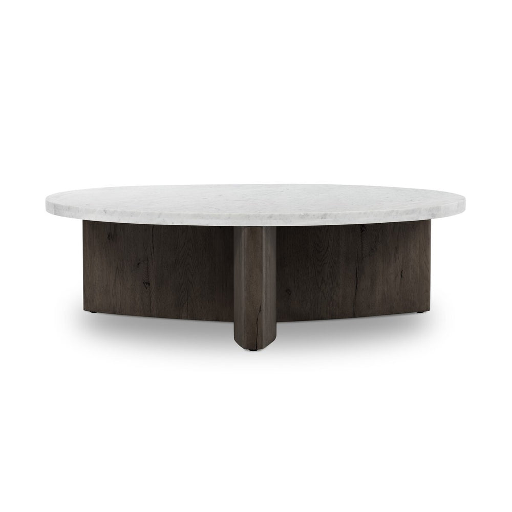 Toli Coffee Table - Italian White Marble - Smoked Black Veneer - 228121-010_1