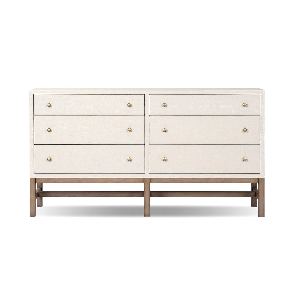 Fiona 6 Drawer Dresser - Ivory Painted Raffia - 233278-002_1