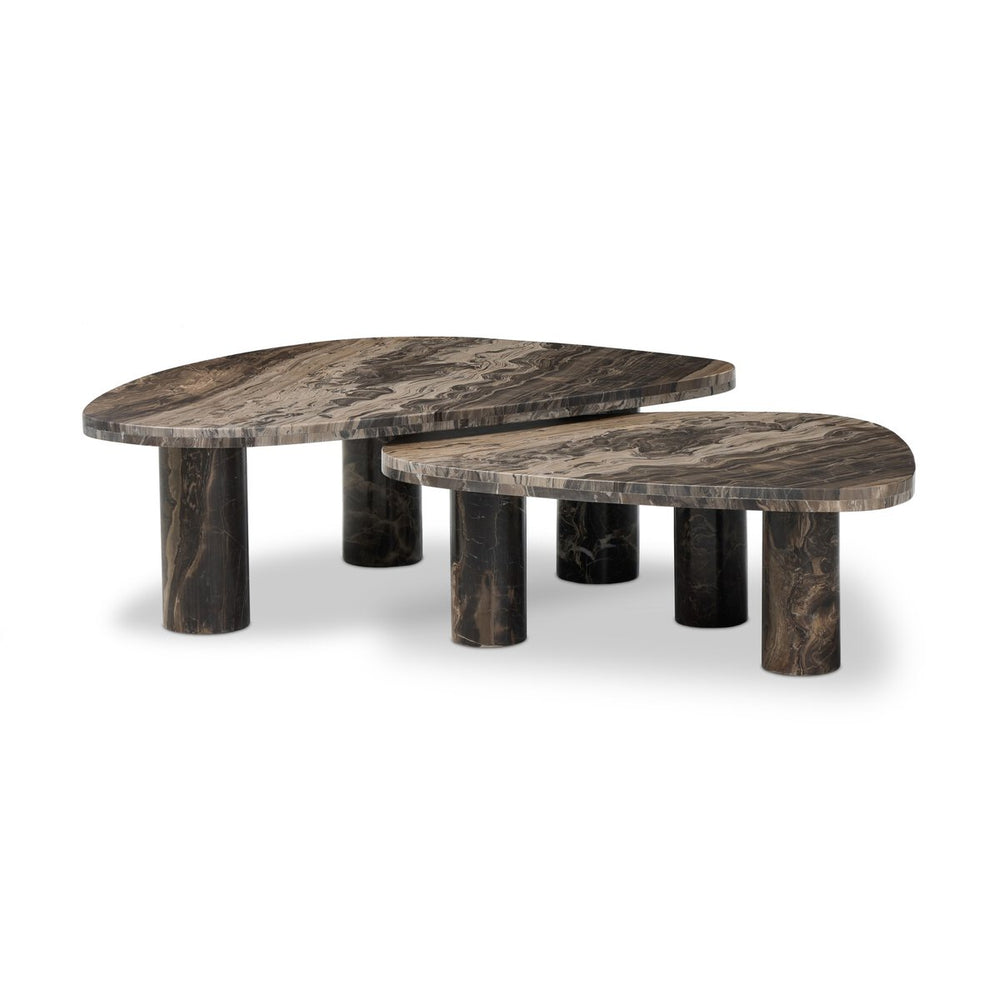 Zion Nesting Coffee Tables - Rocky Brown Marble - 238223-008_1