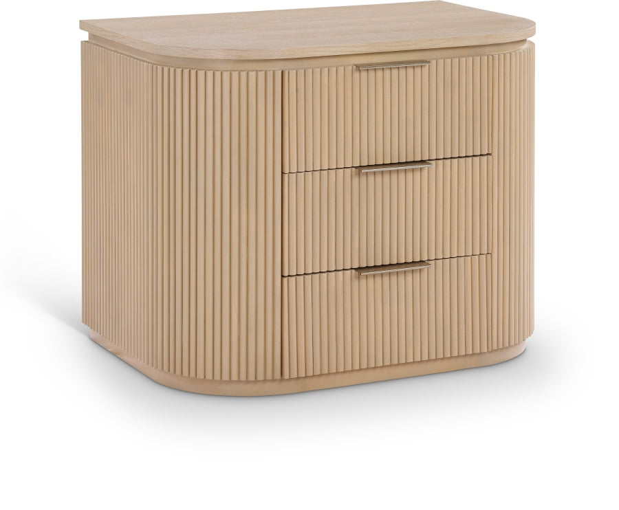 Astrid Solid Wood And Oak Veneer Nightstand - Natural - 818-NS-NATURAL_1