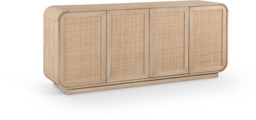 Windsor Solid Wood And Natural Cane Sideboard / Buffet - Natural - M77075-NATURAL_1