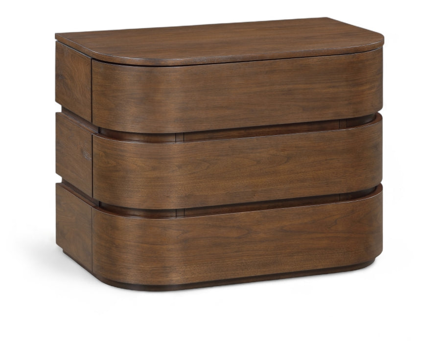 Annalise Solid Wood Nightstand - Brown - MERID-859-NS-BROWN_1