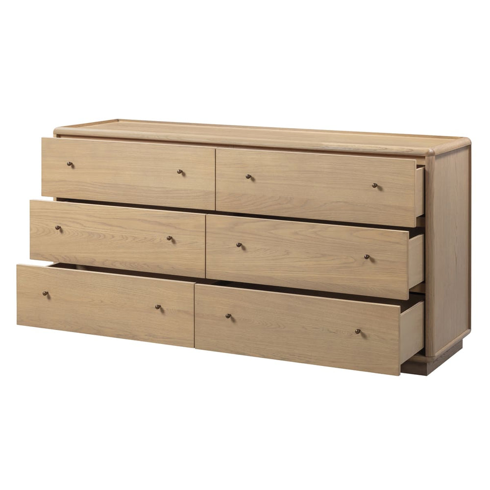 Light oak dresser soft cloth drawers