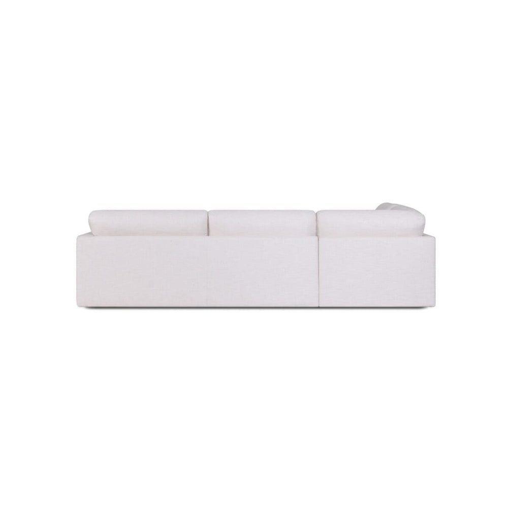 White sectional sofa on a white background