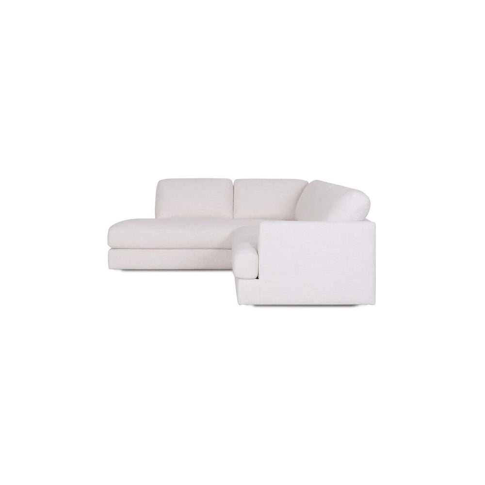 White sectional sofa on a white background