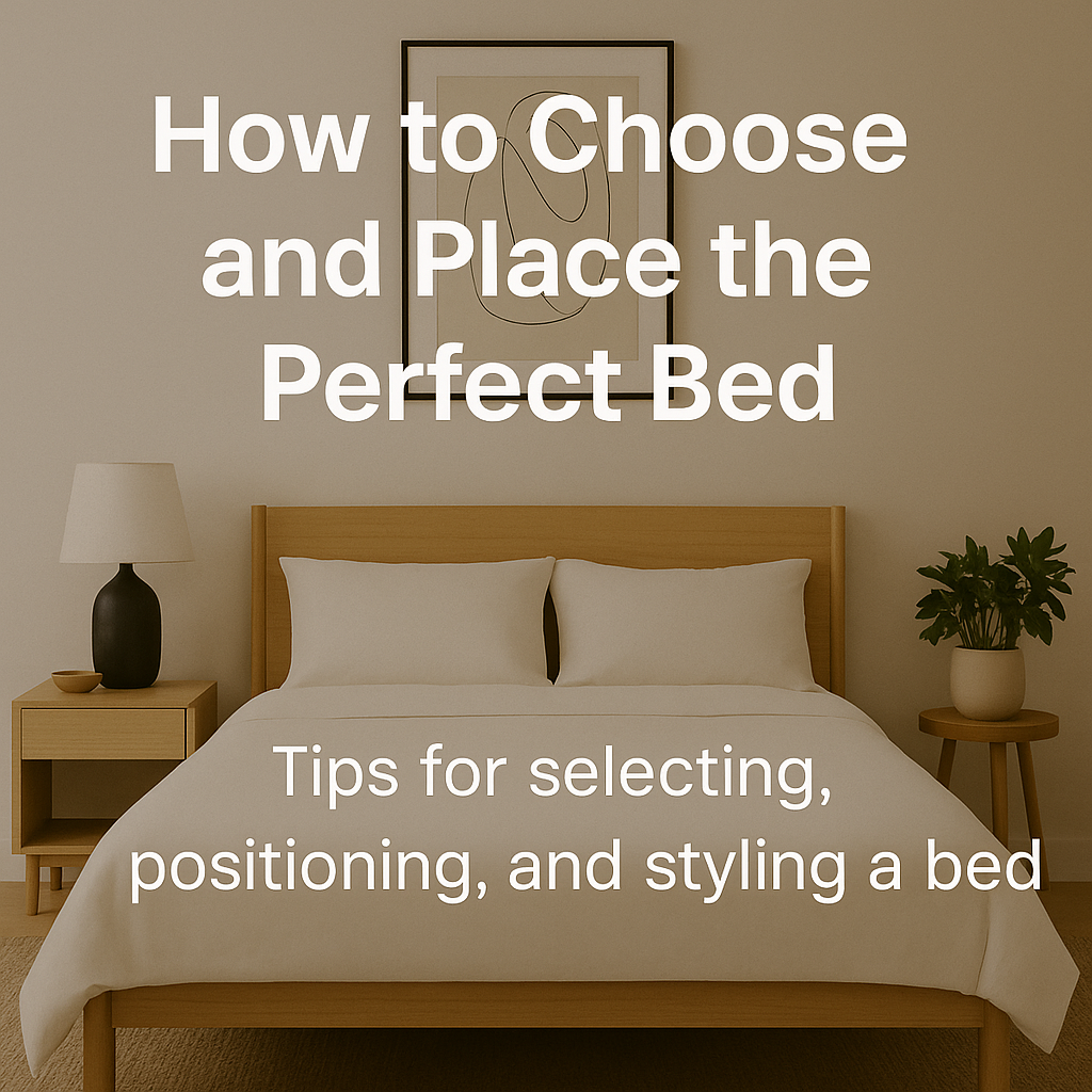 Image of a bedroom with text of the blog name overlapping