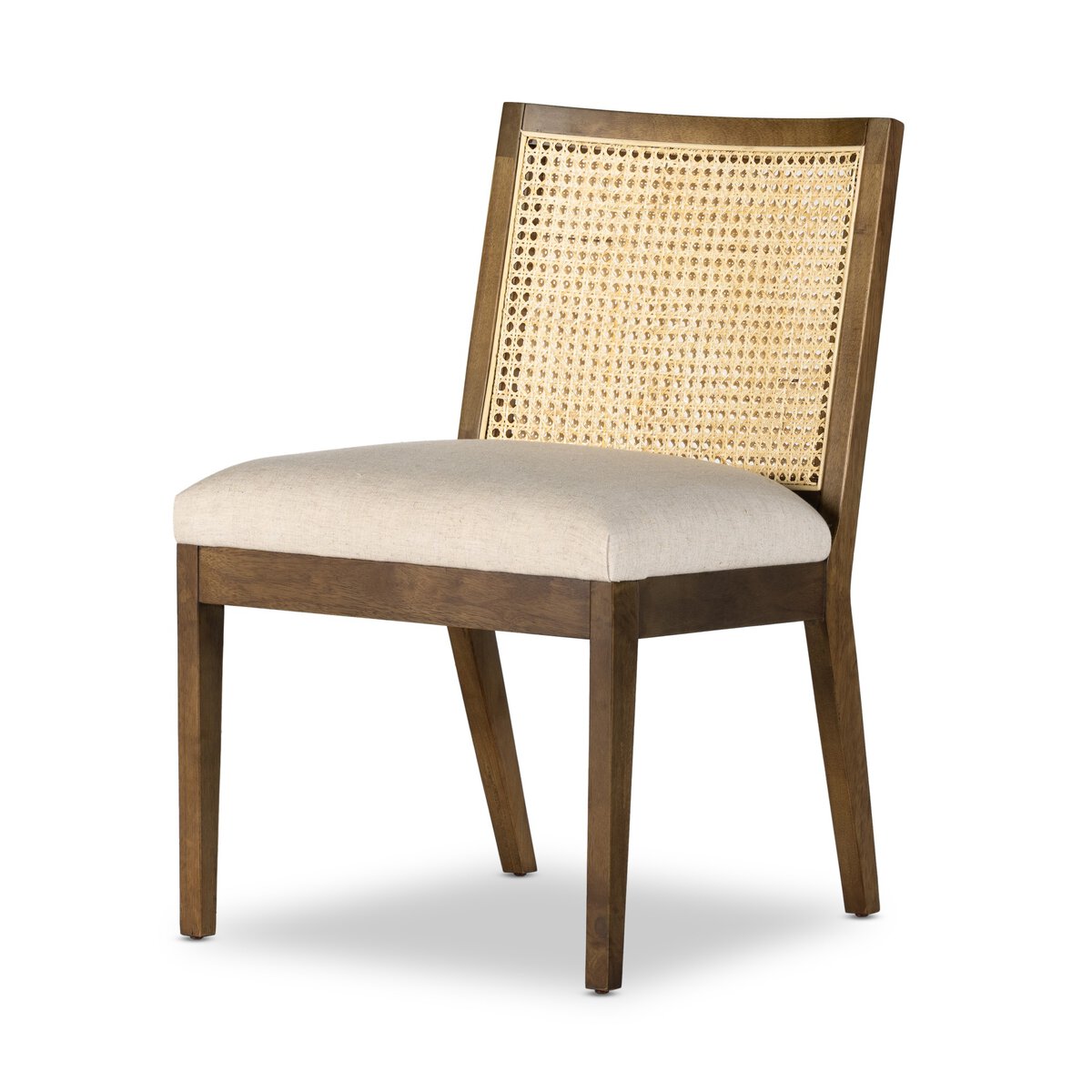 Antonia Cane Armless Dining Chair - Toasted Parawood - Savile Flax - 100054-006_2