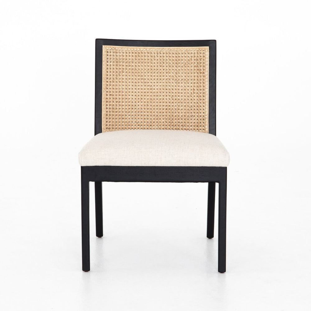 Antonia Cane Armless Dining Chair - Brushed Ebony - Savile Flax - 100054-009_1