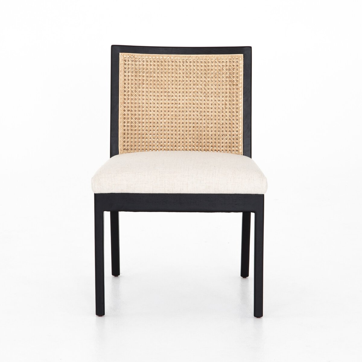 Antonia Cane Armless Dining Chair - Brushed Ebony - Savile Flax - 100054-009_1