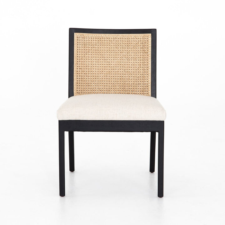 Antonia Cane Armless Dining Chair - Brushed Ebony - Savile Flax - 100054-009_1