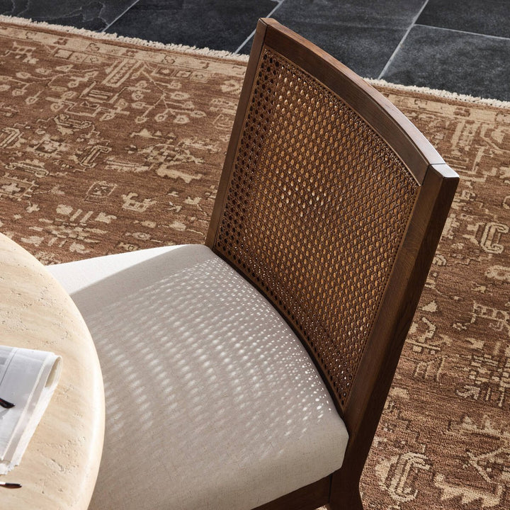 Antonia Cane Armless Dining Chair - Almond Nettlewood - Savile Flax - 100054-014_2