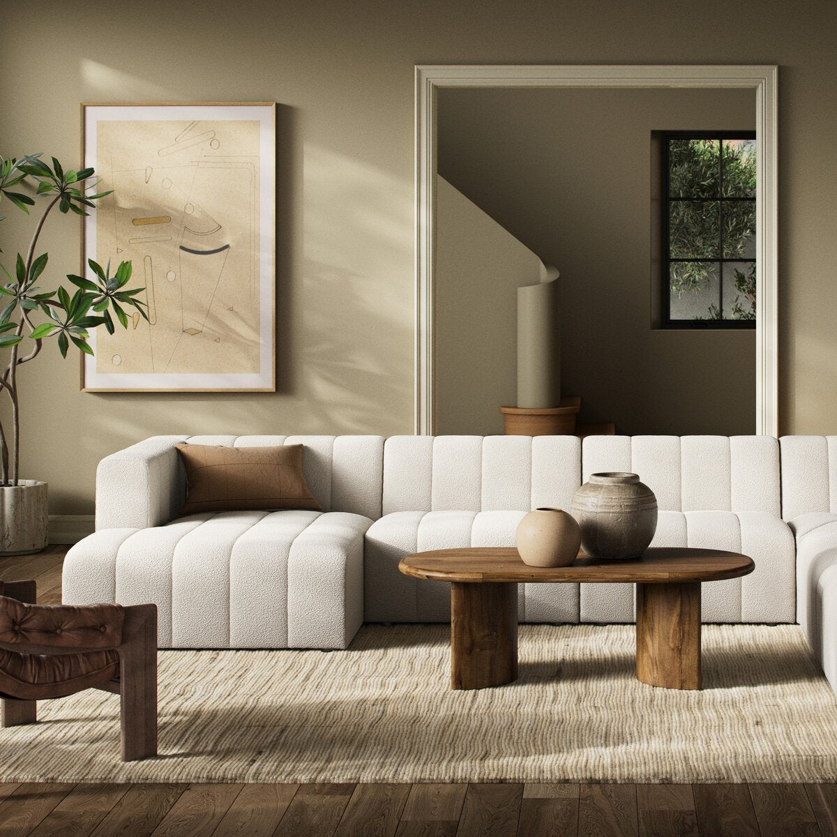Langham Channeled 6-Piece Sectional - Left Chaise - Fayette Cloud - 100193-002_4