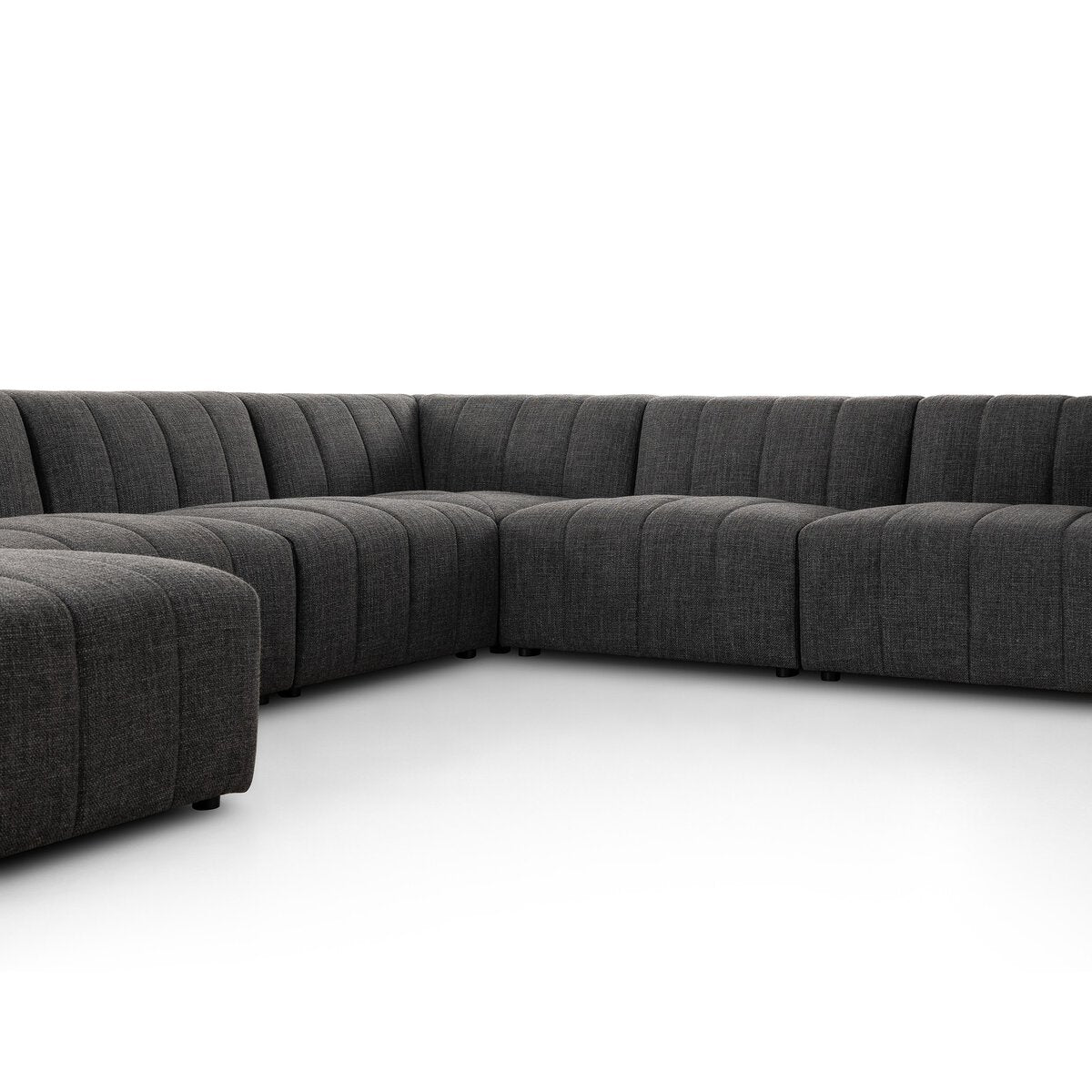 Langham Channeled 6-Piece Sectional - Left Chaise - Saxon Charcoal - 100193-004_5