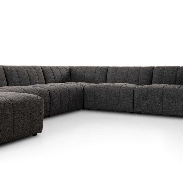 Langham Channeled 6-Piece Sectional - Left Chaise - Saxon Charcoal - 100193-004_5