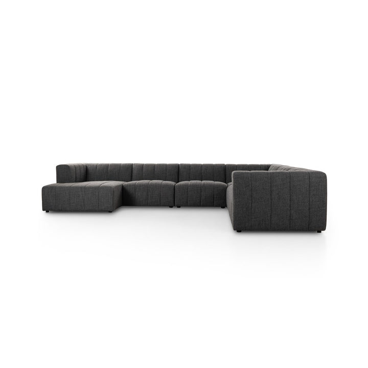 Langham Channeled 6-Piece Sectional - Left Chaise - Saxon Charcoal - 100193-004_1