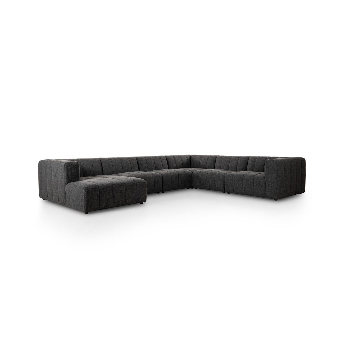 Langham Channeled 6-Piece Sectional - Left Chaise - Saxon Charcoal - 100193-004_2