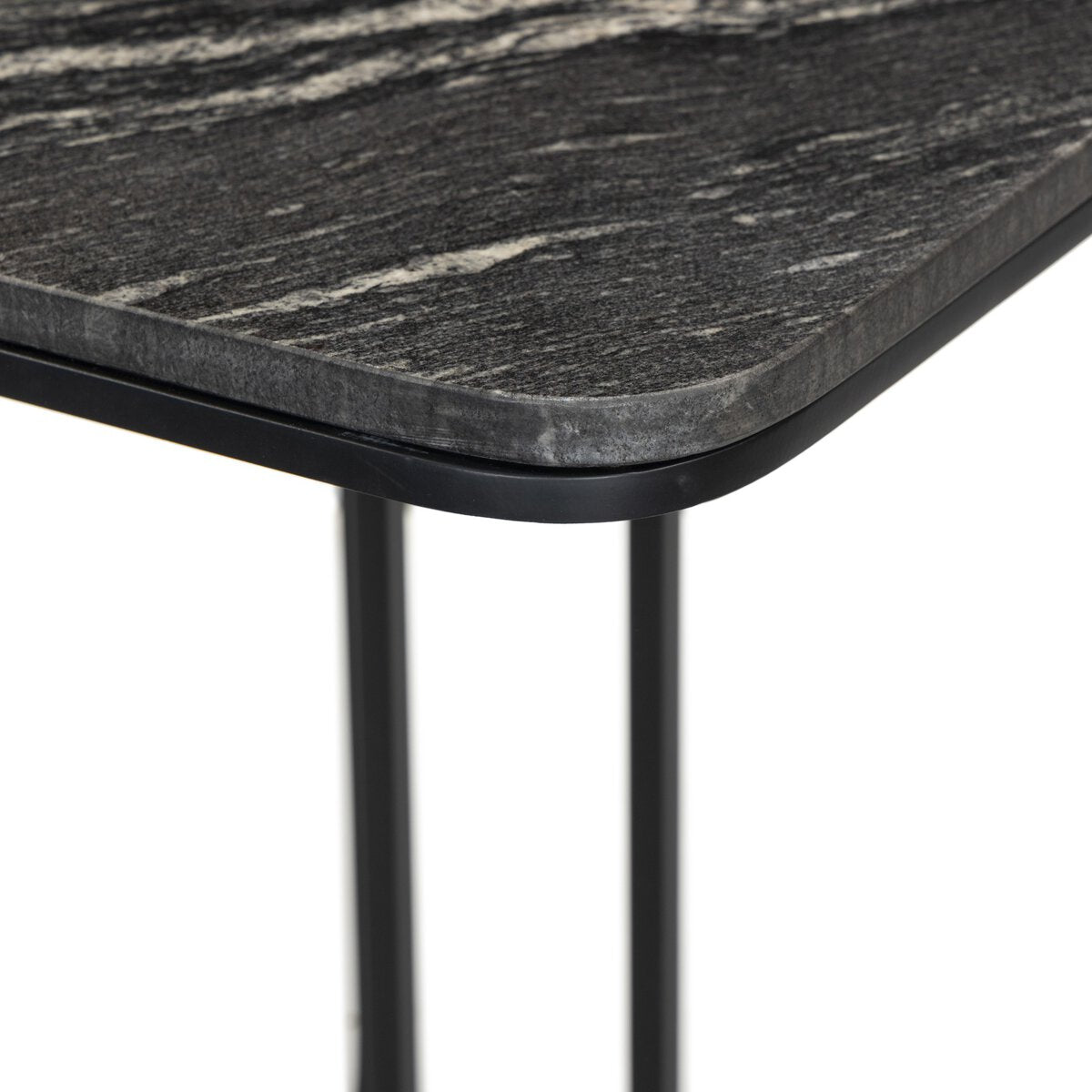 Adalley C Table - Polished Black Marble - 101823-003_7