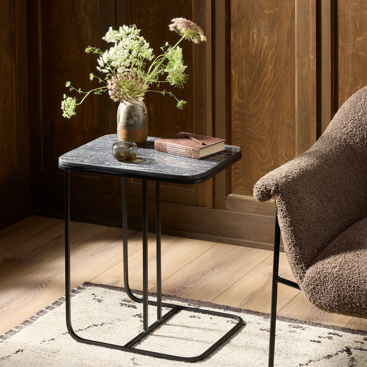 Adalley C Table - Polished Black Marble - 101823-003_4