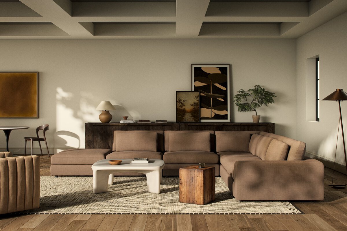 Bloor 5-Piece Sectional - Savoy Ochre - Raf Sofa W/ Ottoman - 102783-026_3
