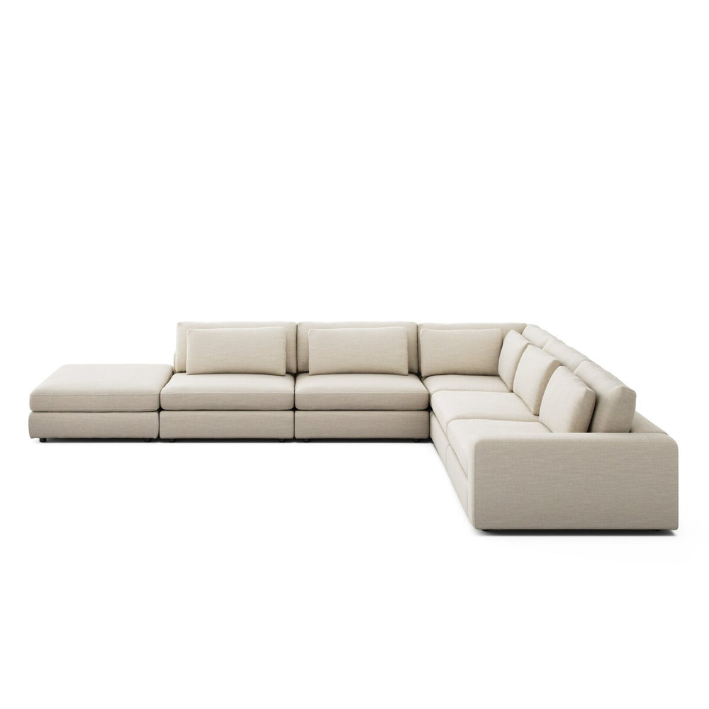 Bloor 5-Piece Sectional - Savoy Parchment - Raf Sofa W/ Ottoman - 102783-027_1