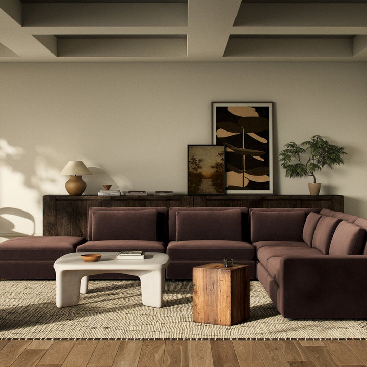 Bloor 5-Piece Sectional - Surrey Cocoa - Raf Sofa W/ Ottoman - 102783-029_4