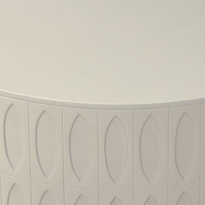 Colorado Drum Coffee Table - White Concrete - 105420-004_3