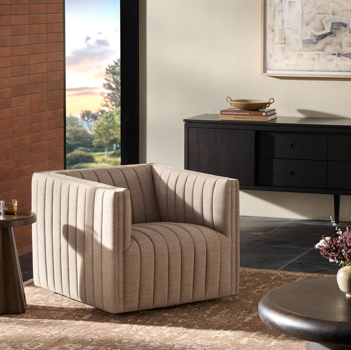Augustine Swivel Chair - Crypton Nomad Taupe - 105768-017_4