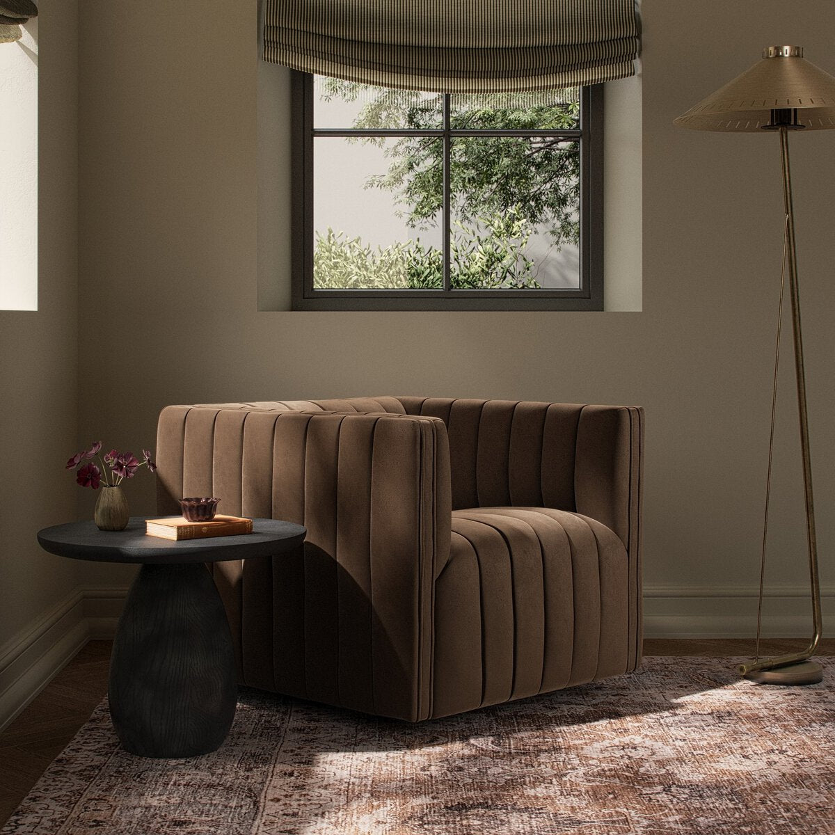 Augustine Swivel Chair - Maestro Cigar - 105768-021_4