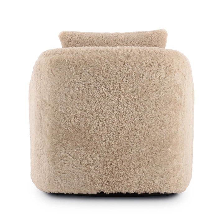 Topanga Swivel Chair - Beige Shearling - 106008-024_6