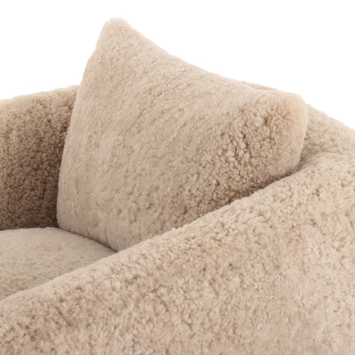 Topanga Swivel Chair - Beige Shearling - 106008-024_7