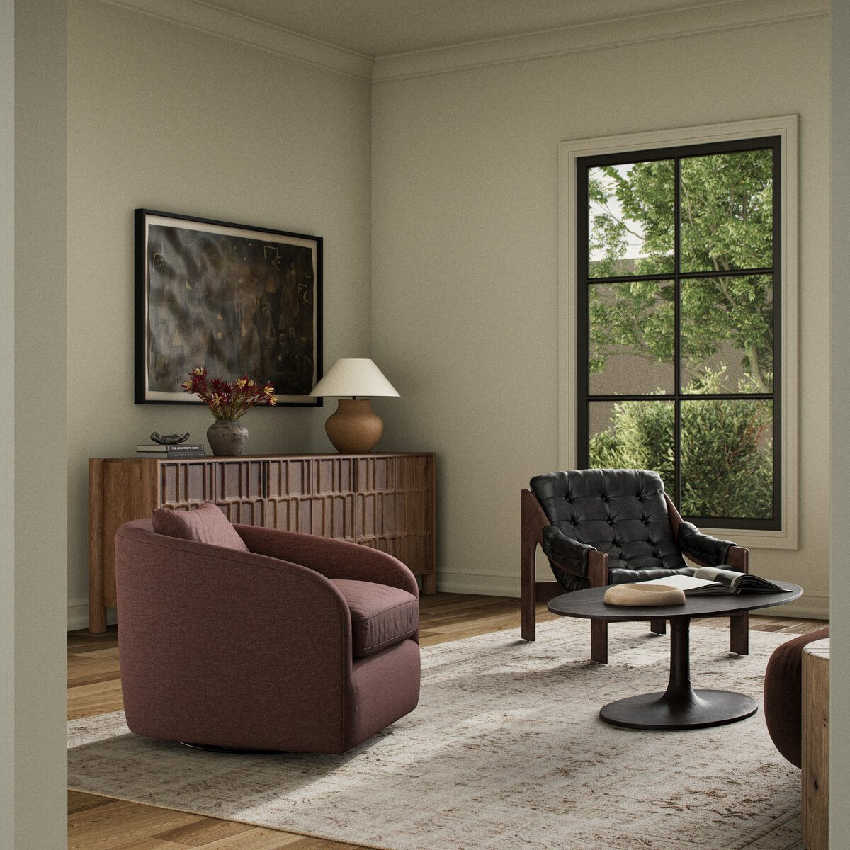 Topanga Swivel Chair - Laughlin Plum - 106008-025_4