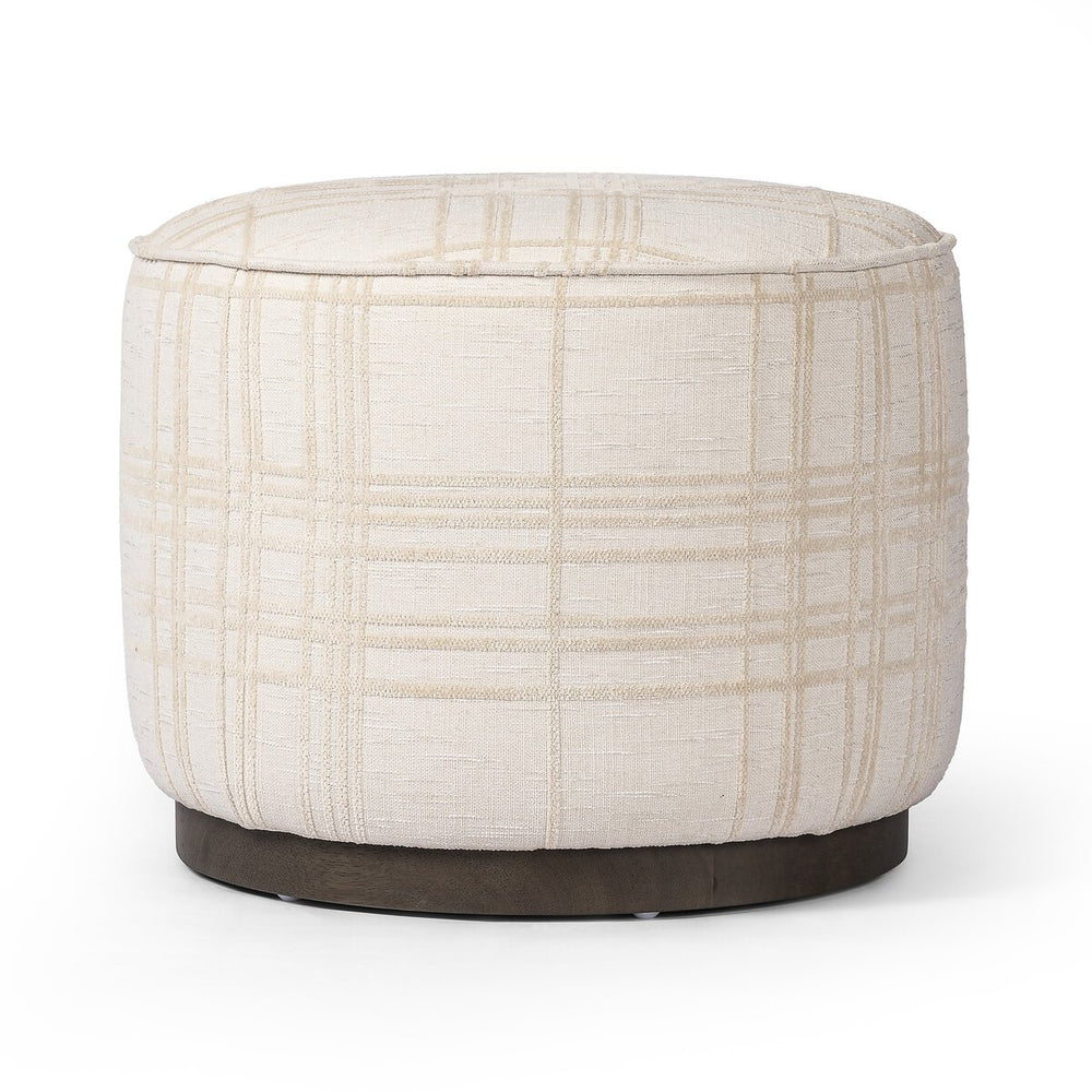 Sinclair Round Ottoman - Sheffield Ivory - 106074-022_1