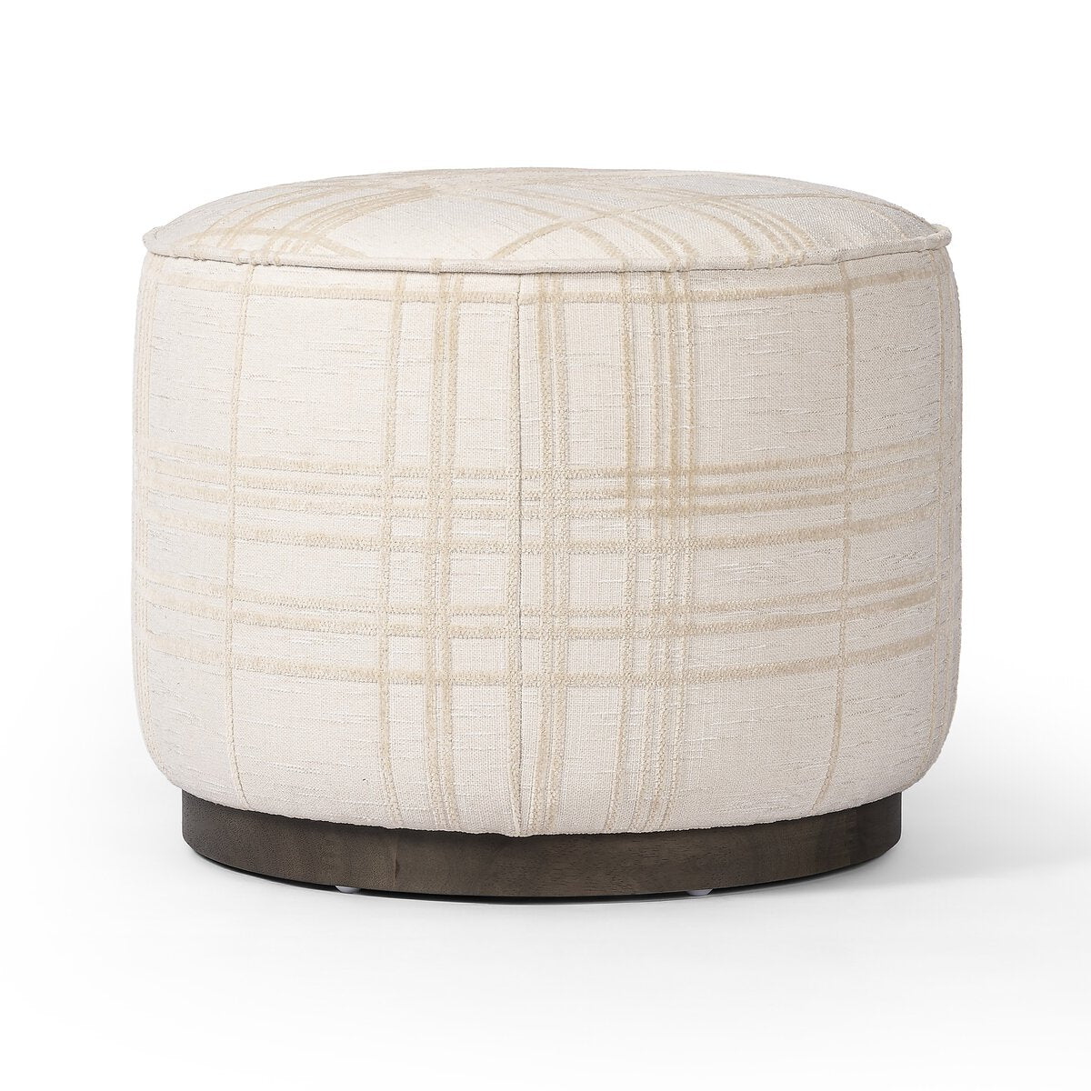 Sinclair Round Ottoman - Sheffield Ivory - 106074-022_2