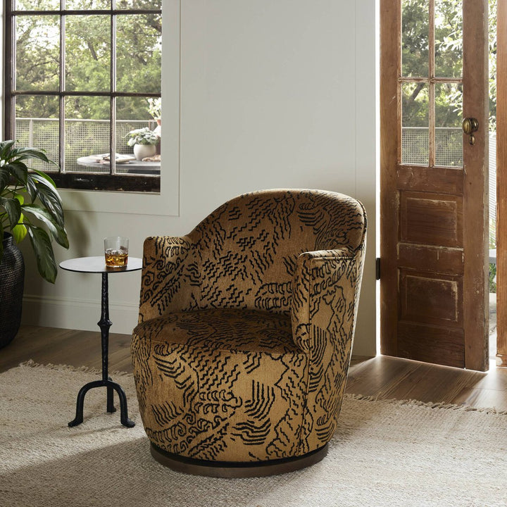 Aurora Swivel Chair - Balkan Ochre - 106102-037_4