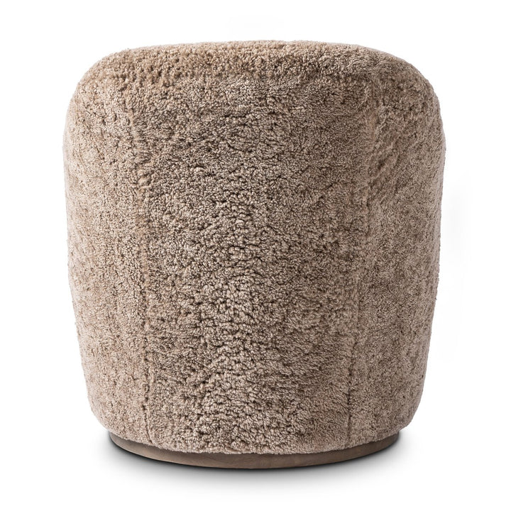 Aurora Swivel Chair - Taupe Shearling - 106102-038_5