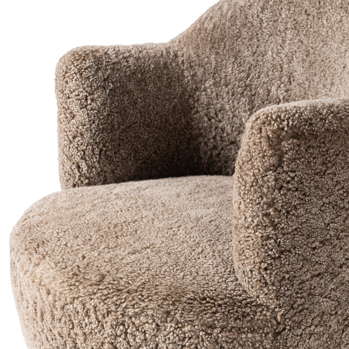 Aurora Swivel Chair - Taupe Shearling - 106102-038_7