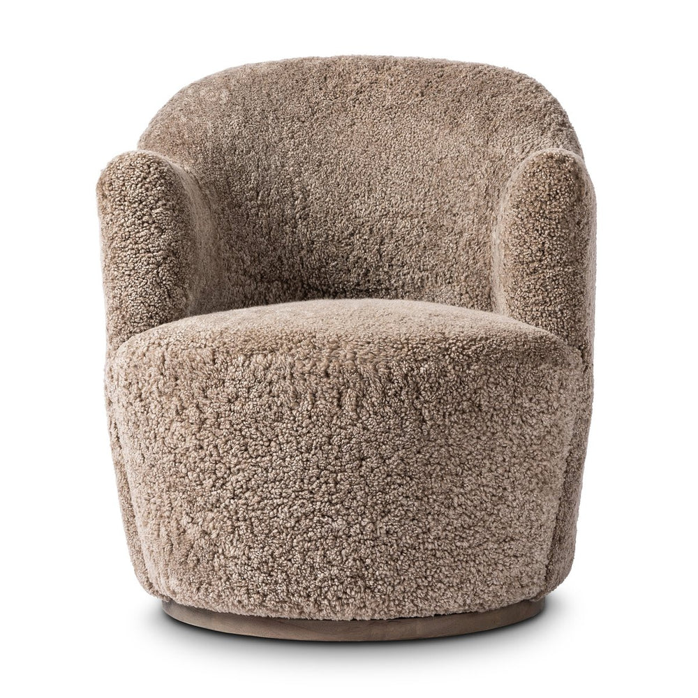 Aurora Swivel Chair - Taupe Shearling - 106102-038_1