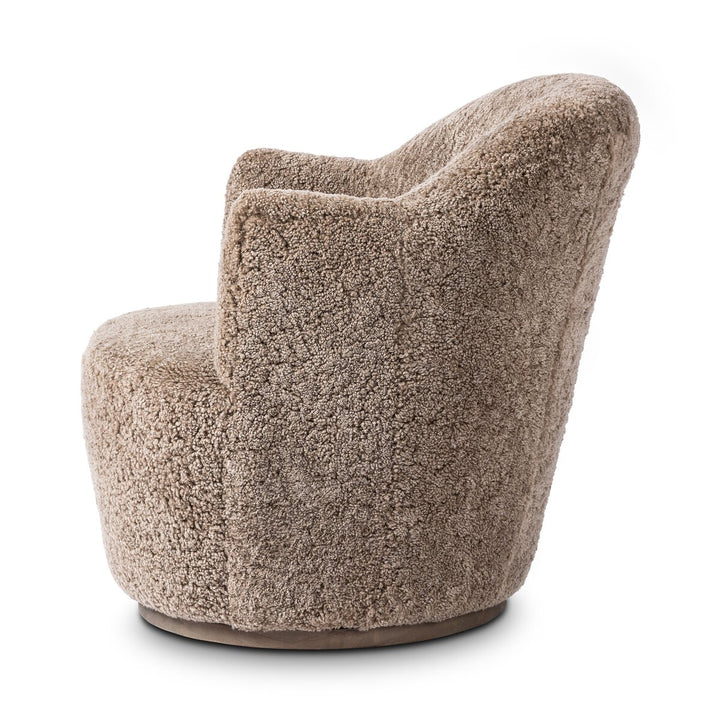 Aurora Swivel Chair - Taupe Shearling - 106102-038_3