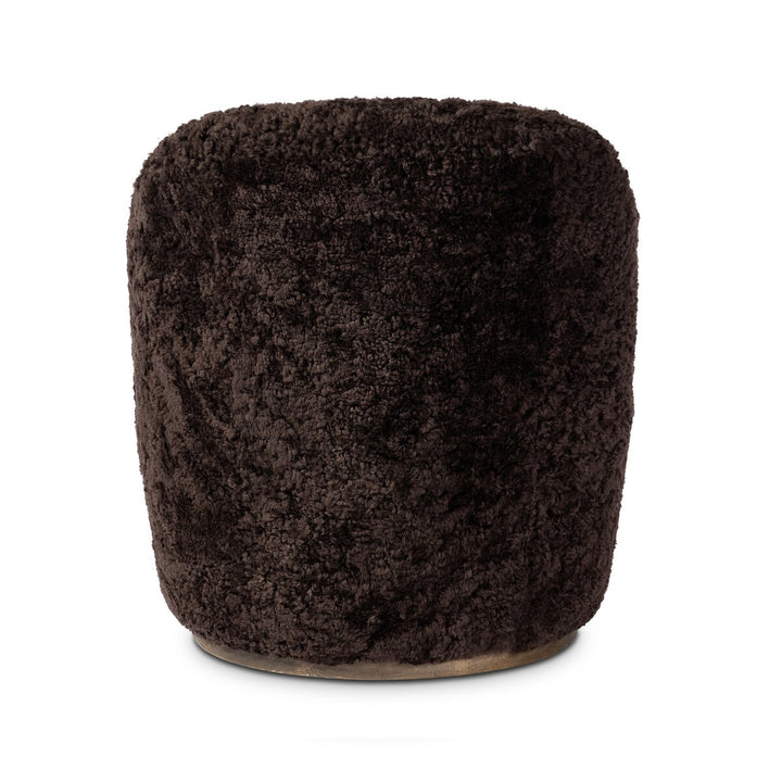 Aurora Swivel Chair - Cocoa Shearling - 106102-044_5