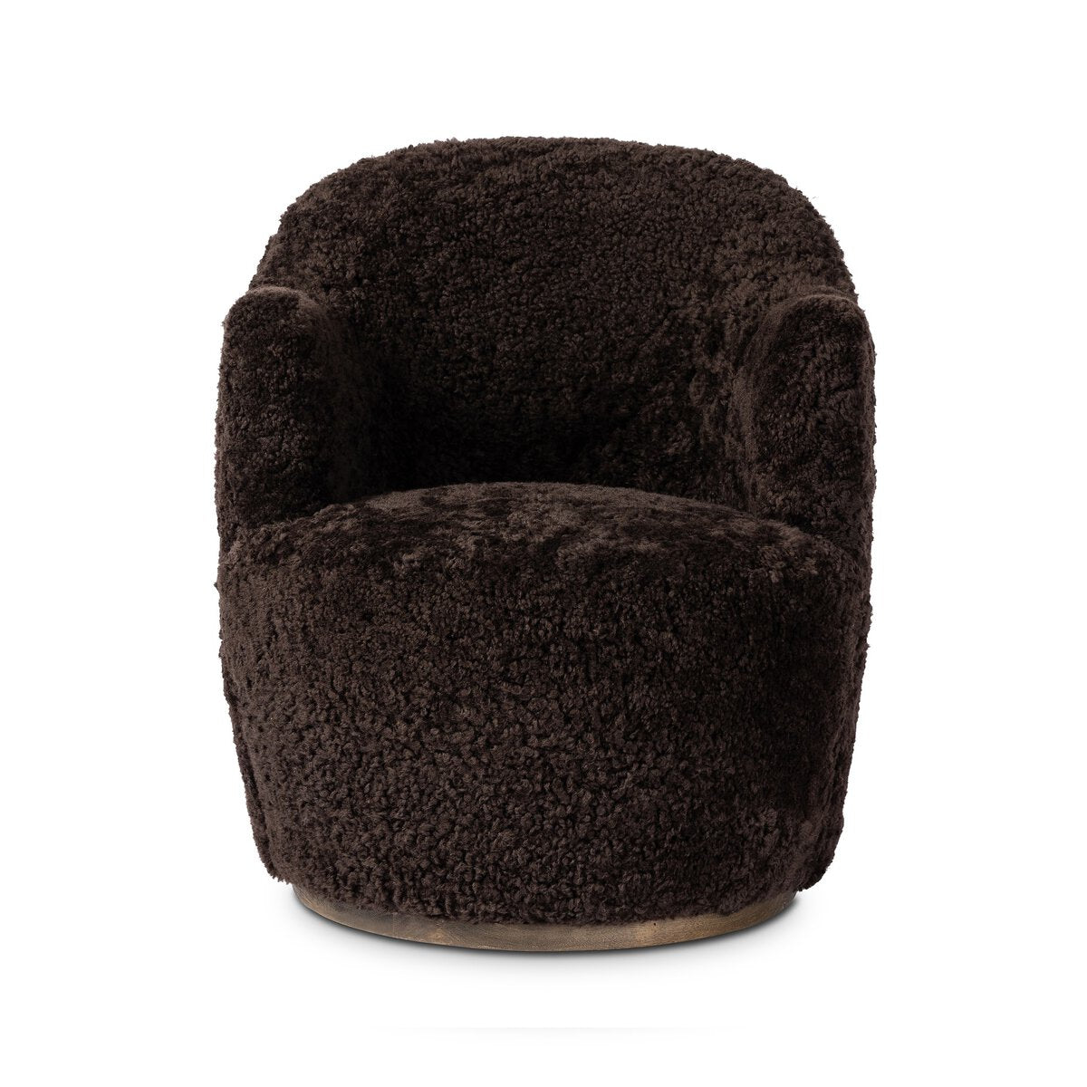 Aurora Swivel Chair - Cocoa Shearling - 106102-044_1