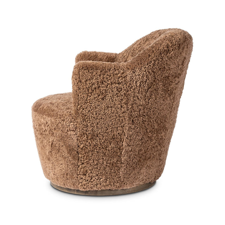 Aurora Swivel Chair - Amber Shearling - 106102-045_3