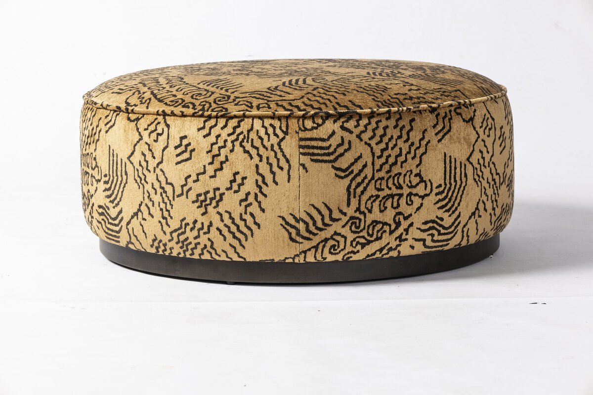 Sinclair Large Round Ottoman - Balkan Ochre - 106119-021_5