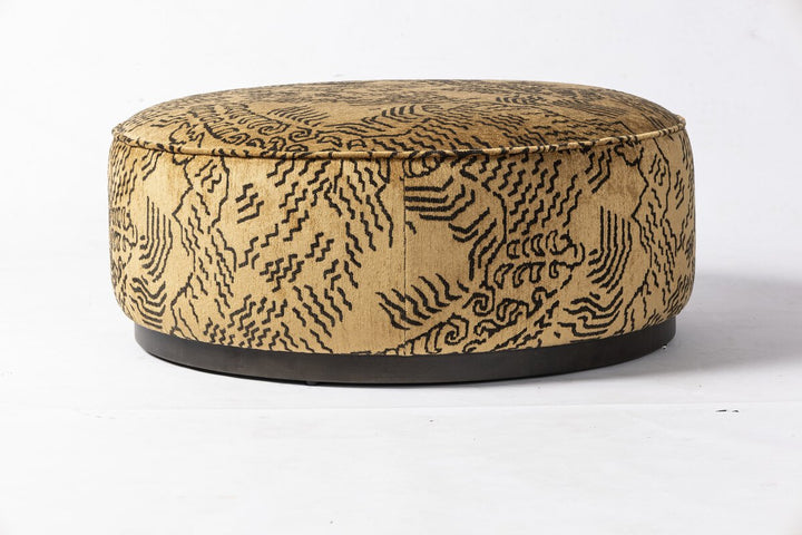 Sinclair Large Round Ottoman - Balkan Ochre - 106119-021_5