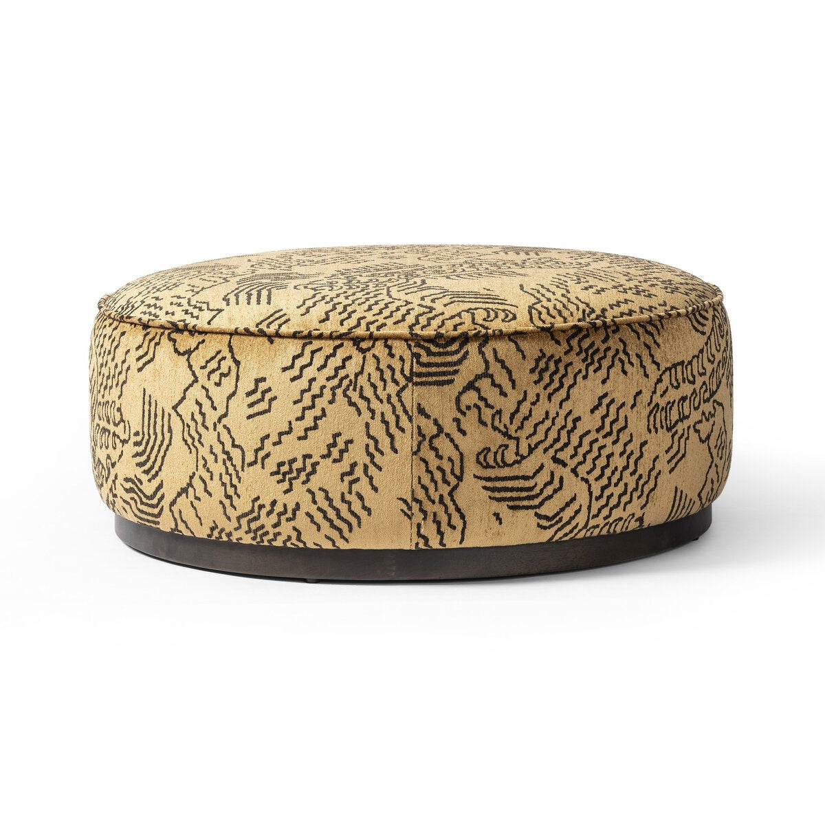 Sinclair Large Round Ottoman - Balkan Ochre - 106119-021_1