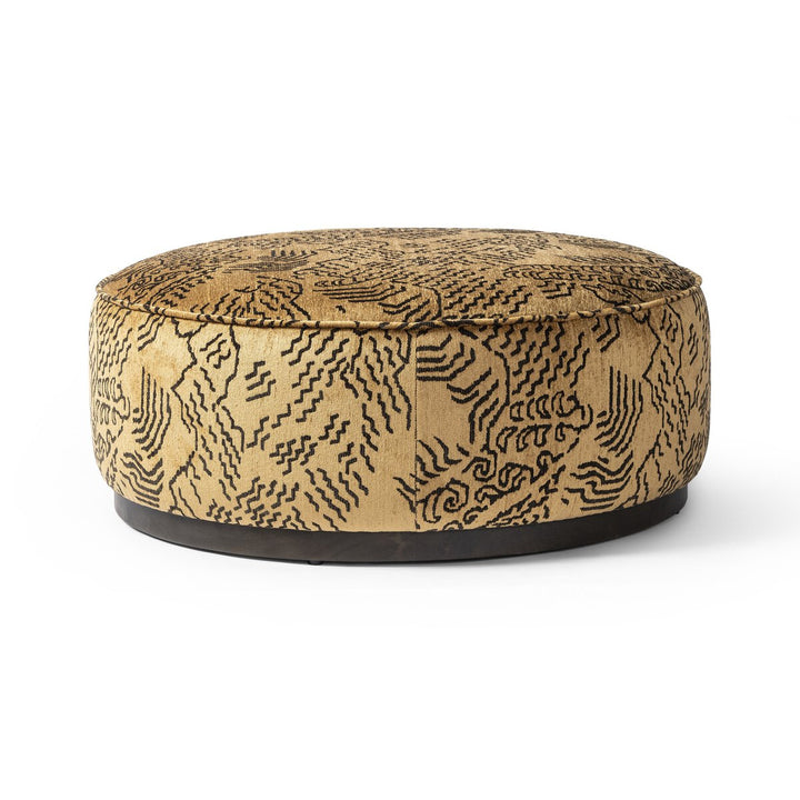 Sinclair Large Round Ottoman - Balkan Ochre - 106119-021_3