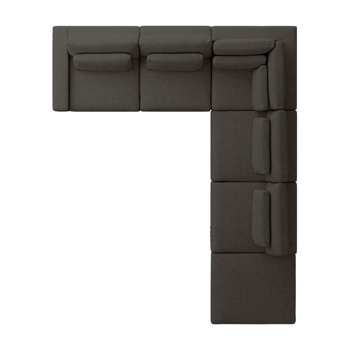 Bloor 5-Piece Sectional - Landale Charcoal - Laf Sofa W/ Ottoman - 106157-008_5